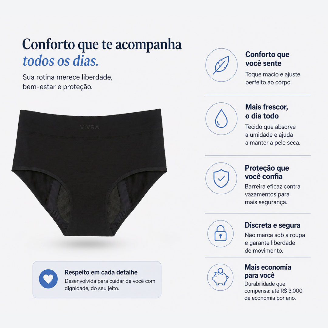 Calcinha Absorvente - VIVRA